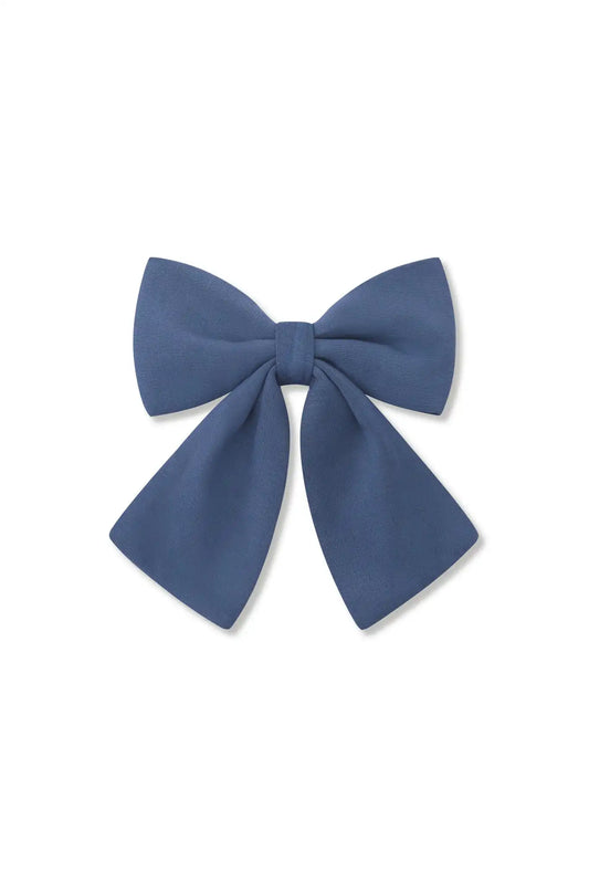 Large Alligator Clip Bow in Oxford
