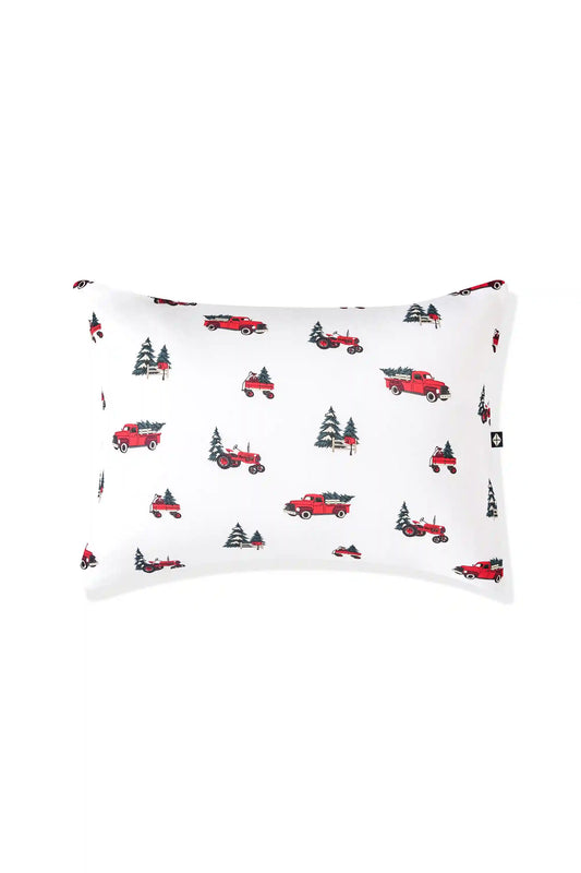 Toddler Pillowcase in Holiday Tree Farm
