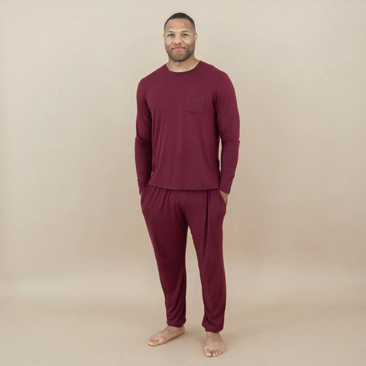 Men's Jogger Set in Burgundy