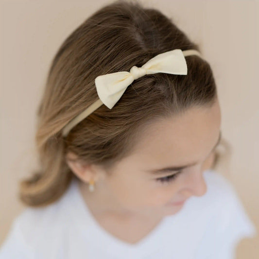Tiny Nylon Bow in Chamomile