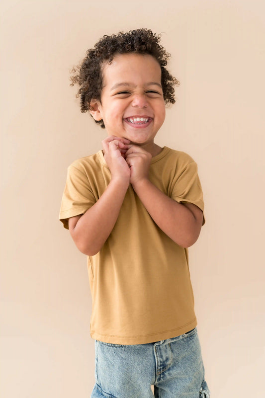 Toddler Basic Tee in Ochre