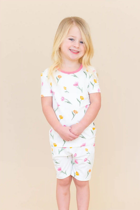 Short Sleeve Pajamas in Tulip