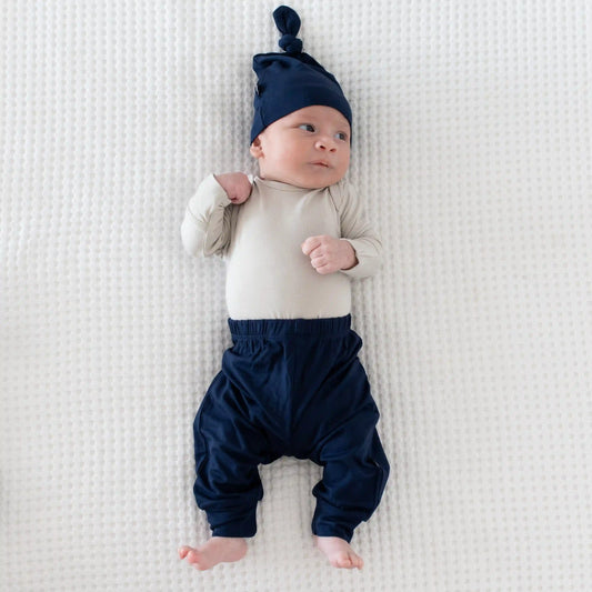 Knotted Cap in Navy